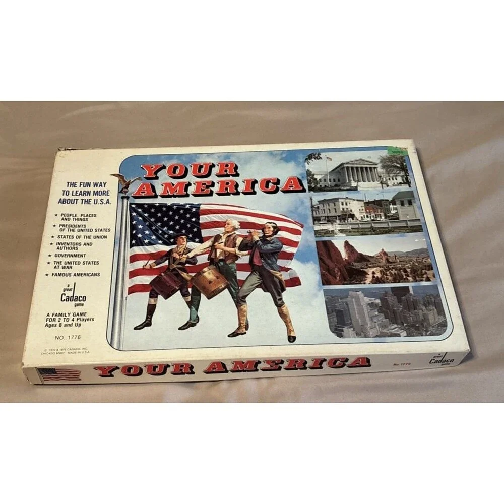 Vtg Your America Bicentennial 1776 Edition Board Game Cadaco 1975 United States